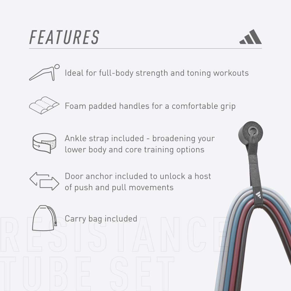 ชุดยางยืดแรงต้านทาน - Resistance Tube Set ADIDAS ADTB-10507-NL
